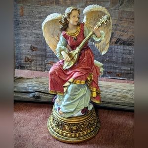 Brothers Sisters Design Studio Musical Christmas Angel W Mandolin